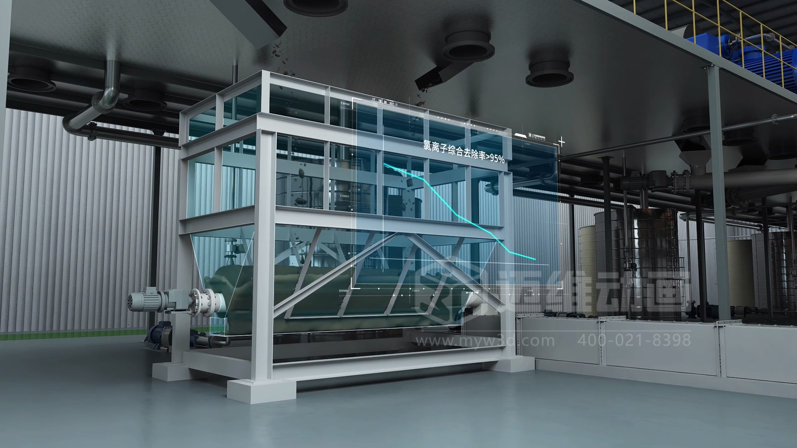 飛灰水洗資源化處理工藝三維動(dòng)畫(huà)(圖4) 飛灰水洗資源化處理工藝三維動(dòng)畫(huà)(圖4)