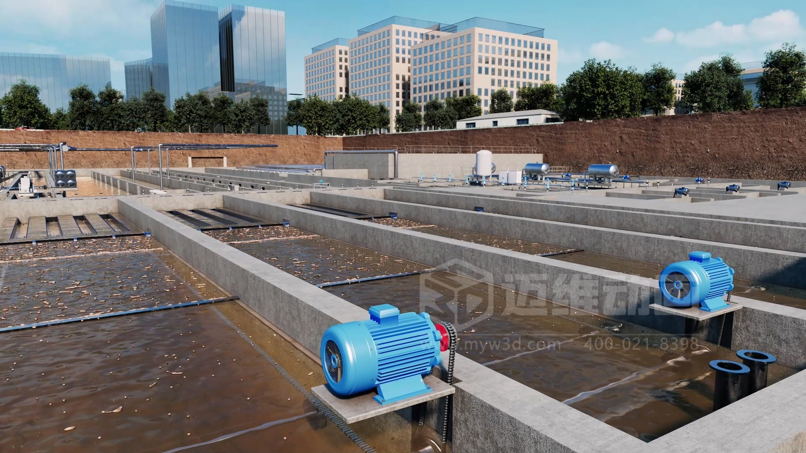 市政污水處理工藝三維動(dòng)畫(huà)(圖2) 市政污水處理工藝三維動(dòng)畫(huà)(圖2)