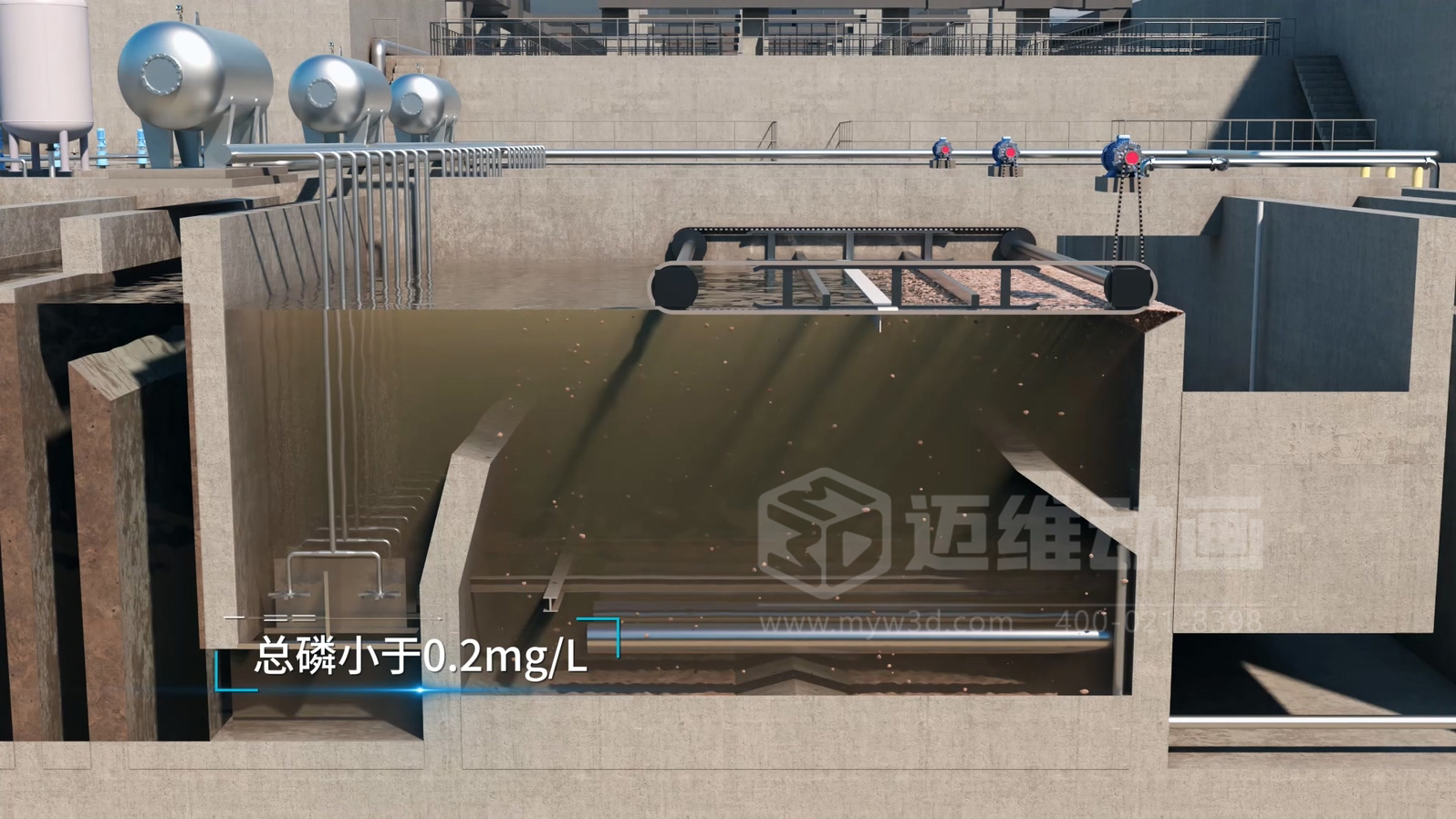 市政污水處理工藝三維動(dòng)畫(huà)(圖6) 市政污水處理工藝三維動(dòng)畫(huà)(圖6)