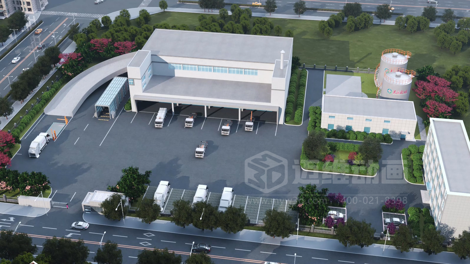 環(huán)衛一體化處理工藝三維動(dòng)畫(huà)(圖1) 環(huán)衛一體化處理工藝三維動(dòng)畫(huà)(圖1)