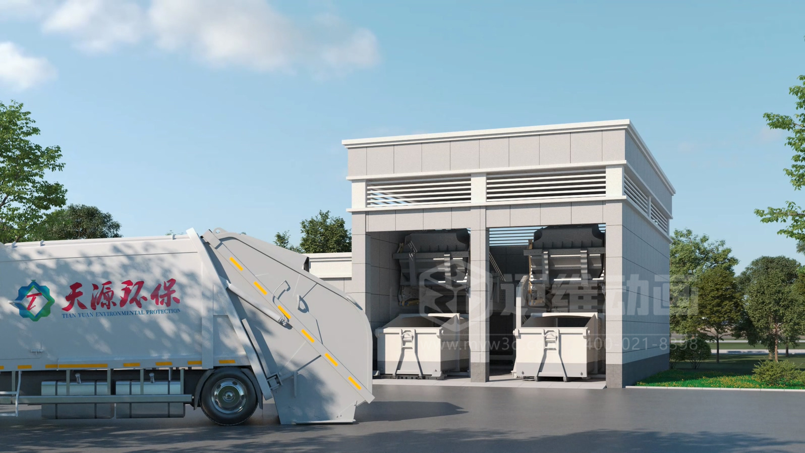 環(huán)衛一體化處理工藝三維動(dòng)畫(huà)(圖9) 環(huán)衛一體化處理工藝三維動(dòng)畫(huà)(圖9)