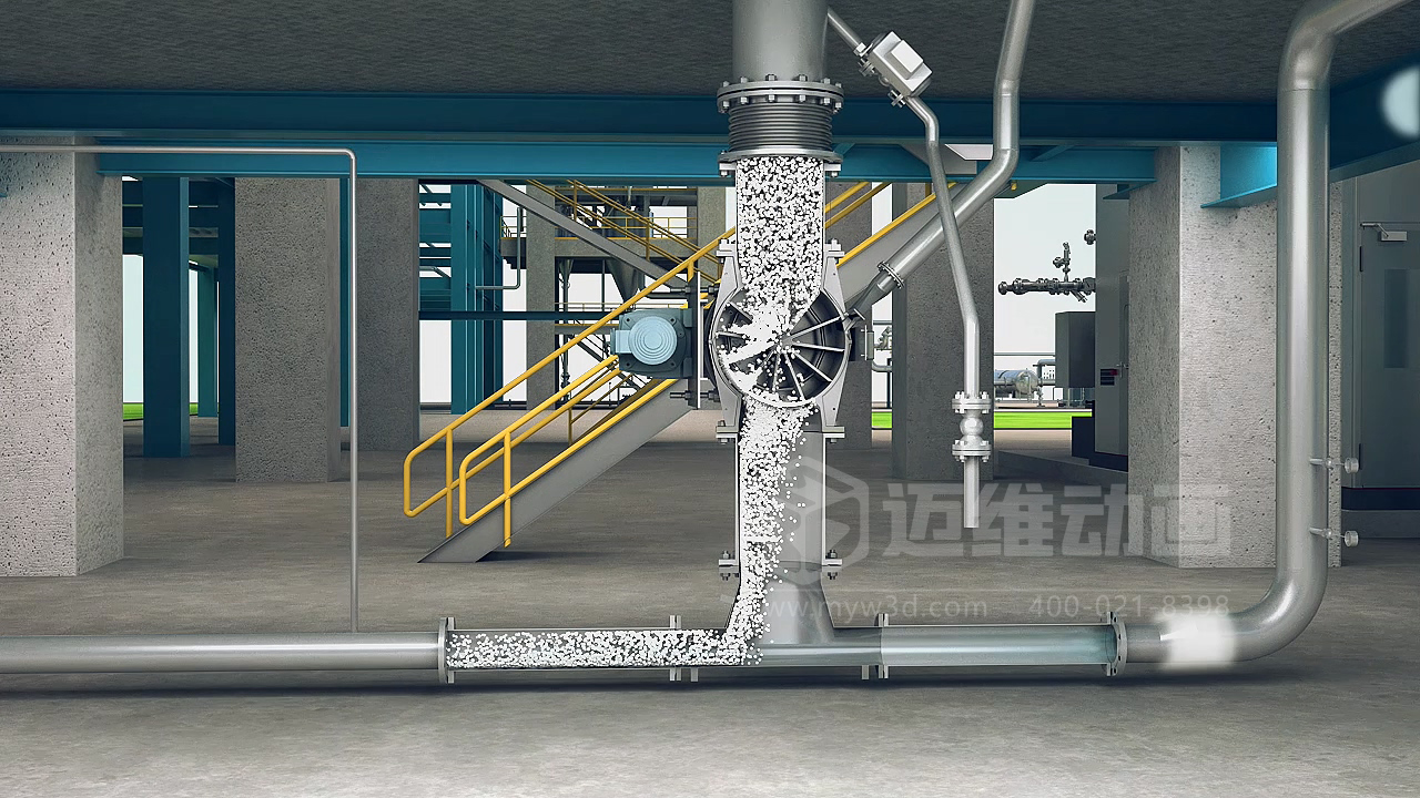 粉粒體物料處理系統三維動(dòng)畫(huà)(圖4)