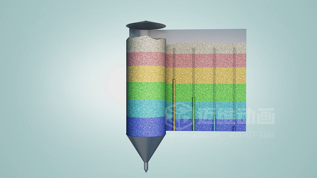 粉粒體物料處理系統三維動(dòng)畫(huà)(圖6)