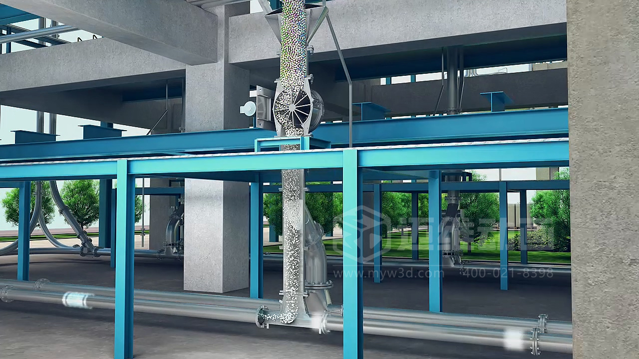 粉粒體物料處理系統三維動(dòng)畫(huà)(圖8)